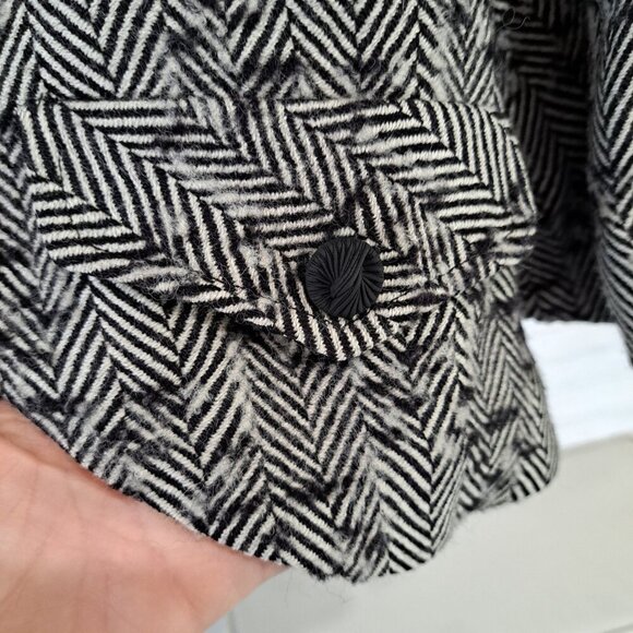 J'Envie Women's Size 6 Wool Blazer Jacket Cropped Lined Career Preppy - Picture 5 of 11